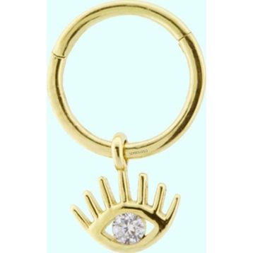 Sembol Gold Göz 14 Ayar Altın Halka Piercing