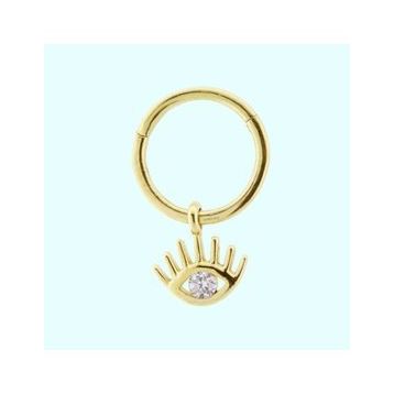 Sembol Gold Göz 14 Ayar Altın Halka Piercing