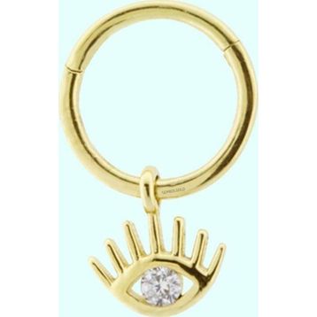 Sembol Gold Göz 14 Ayar Altın Halka Piercing