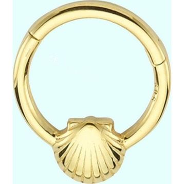 Sembol Gold İstiridye 14 Ayar Altın Halka Piercing