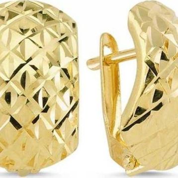 Sembol Gold J Model Altın Aynalı Küpe