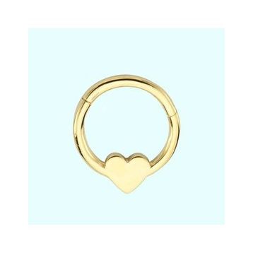 Sembol Gold Kalp 14 Ayar Altın Halka Piercing