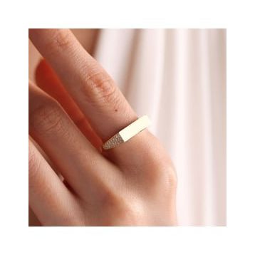 Sembol Gold Kişiselleştir Taşlı 14K Altın Şövalye Yüzük