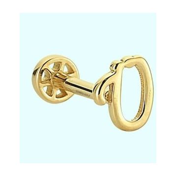 Sembol Gold -O- Harf 14 Ayar Tragus Altın Piercing