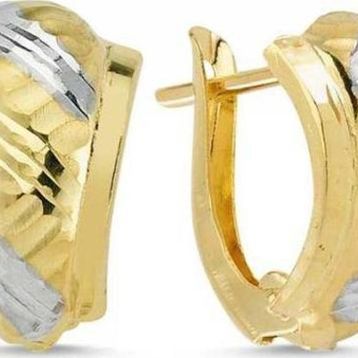 Sembol Gold Taşsız Altın Küpe