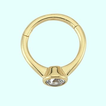 Sembol Gold Tektaş 14 Ayar Altın Halka Piercing