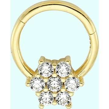 Sembol Gold Tektaş Kartanesi 14 Ayar Altın Halka Piercing