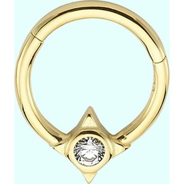 Sembol Gold Tektaş Pusula 14 Ayar Altın Halka Piercing