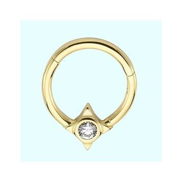 Sembol Gold Tektaş Pusula 14 Ayar Altın Halka Piercing