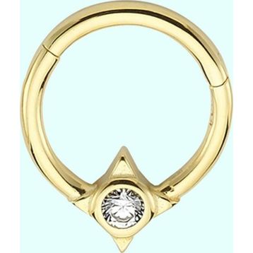 Sembol Gold Tektaş Pusula 14 Ayar Altın Halka Piercing