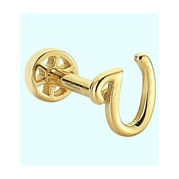 Sembol Gold -U- Harf 14 Ayar Tragus Altın Piercing