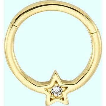 Sembol Gold Yıldız 14 Ayar Altın Halka Piercing