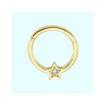 Sembol Gold Yıldız 14 Ayar Altın Halka Piercing
