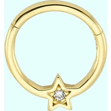 Sembol Gold Yıldız 14 Ayar Altın Halka Piercing