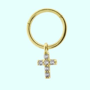 Sembol Hac 14 Ayar Gold Altın Halka Piercing