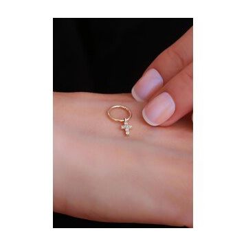 Sembol Hac 14 Ayar Gold Altın Halka Piercing