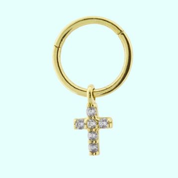 Sembol Hac 14 Ayar Gold Altın Halka Piercing