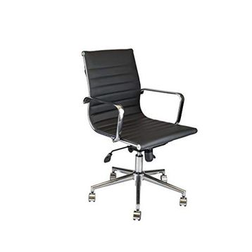 Sempre Krom Siyah Ofis Çalışma Koltuğu