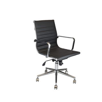 Sempre Krom Siyah Ofis Çalışma Koltuğu