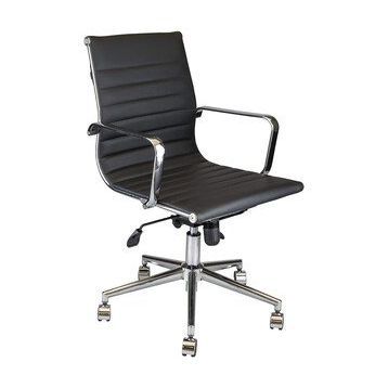 Sempre Krom Siyah Ofis Çalışma Koltuğu