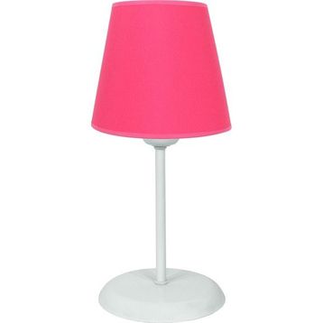 Şenay Koyu Pembe Aydınlatma Metal Ayak Modern Konik Kumaş Abajur