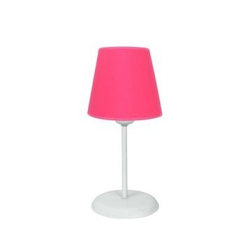 Şenay Koyu Pembe Aydınlatma Metal Ayak Modern Konik Kumaş Abajur