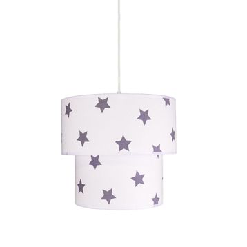 Şenay Yıldız Aydınlatma Çocuk Odası İkili Silindir Kumaş Avize