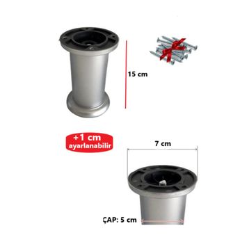 Şenel 15 cm Gri Ayarlanabilir Jumbo Ayak Mobilya Yükseltici