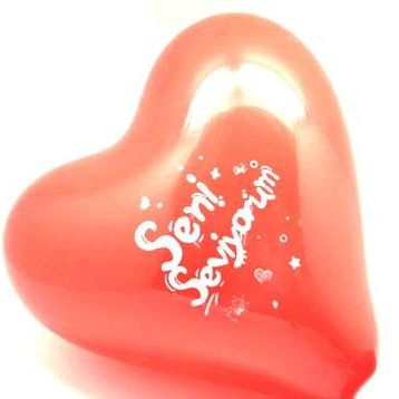 Seni Seviyorum Yazılı 10'lu Kalp Balon