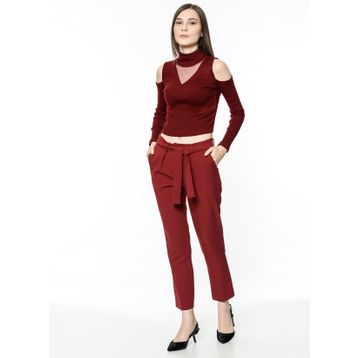 Sense PNT19018 Bordo Kadın Pantolon