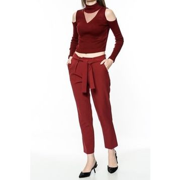 Sense PNT19018 Bordo Kadın Pantolon