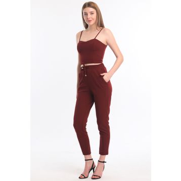Sense PNT33885 Beli Lastikli Cepli Bağuclu Scuba Krep Pantolon