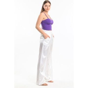Sense PNT34217 Gipe Detaylı Saten Pantolon