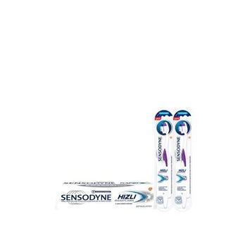 Sensodyne Hızlı Rahatlama Beyazlatıcı 75 ml Diş Macunu+Yumuşak 2'li Diş Fırçası