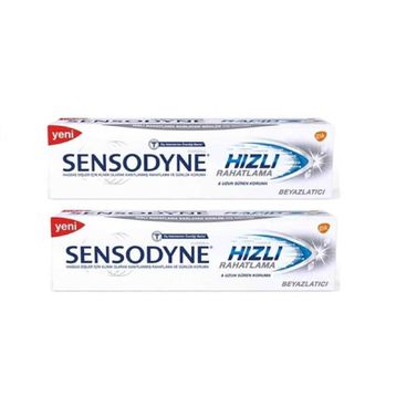 Sensodyne Hızlı Rahatlama Beyazlatıcı 75 ml Diş Macunu+Yumuşak 2'li Diş Fırçası