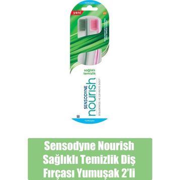 Sensodyne Nourish Sağlıklı Temizlik Yumuşak 2’li Diş Fırçası
