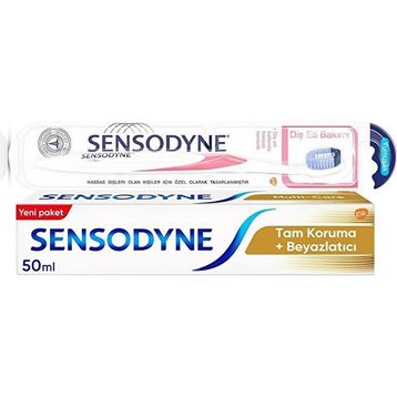 Sensodyne Tam Koruma 50 ml Diş Macunu+ Sensodyne Diş Eti Bakımı Diş Fırçası