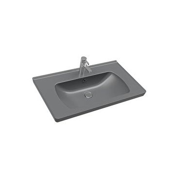 Seramiksan 80 Cm Satürn Mat Antrasit Lavabo