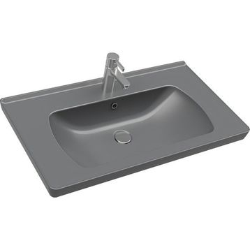 Seramiksan 80 Cm Satürn Mat Antrasit Lavabo