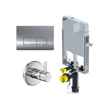 Serel Set 5 Smooth Metal Ayaklı Gömme Rezervuar Takımı