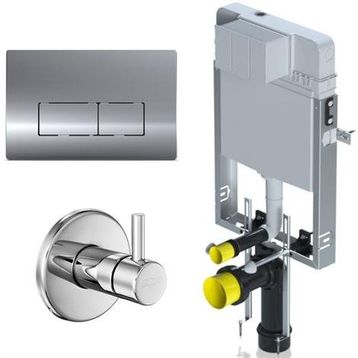 Serel Set 5 Smooth Metal Ayaklı Gömme Rezervuar Takımı