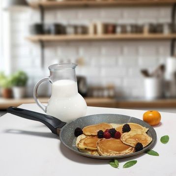 Serenk Fun Cooking Defne 22 cm Alüminyum Döküm Granit Kaplama Krep Tava