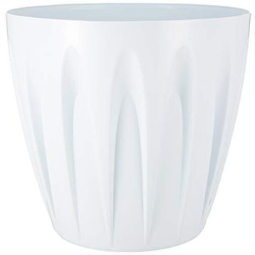 Serinova P007 45 cm 46 L Beyaz Papatya Tabaklı Saksı