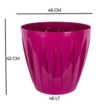 Serinova P007 Papatya Tabaklı 45 cm 46 lt Kırmızı Saksı