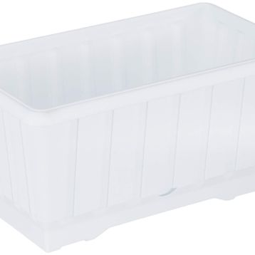Serinova S231 30 cm 4.3 l Beyaz Klasik Balkon Tabaklı Saksı