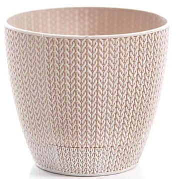 Serinova SML1 Sümela Tabaklı 11cm 0,5 Litre Kirli Beyaz Dekoratif Saksı