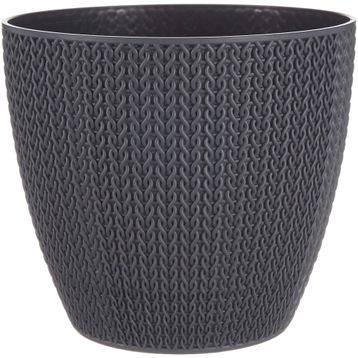 Serinova SML4 Sümela Tabaklı 21.6 cm 5 Litre Antrasit Dekoratif Saksı