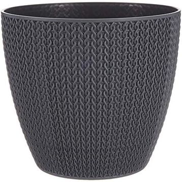 Serinova SML4 Sümela Tabaklı 21.6 cm 5 Litre Antrasit Dekoratif Saksı