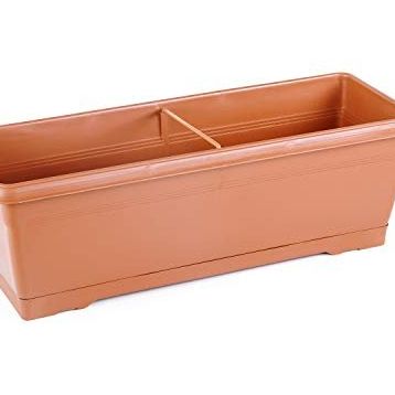 Serinova V620 Tabaklı 52 cm 10 lt Kiremit Villa Balkon Saksı