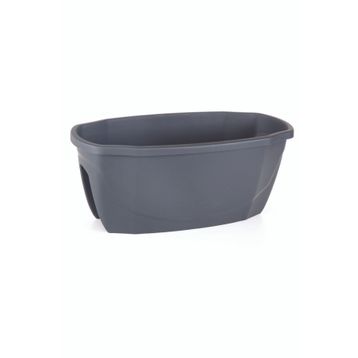 Serinova ZS02 Zümrüt Balkon Askı Aparatı ile Birlikte 58 cm 15.5 lt Antrasit Saksı